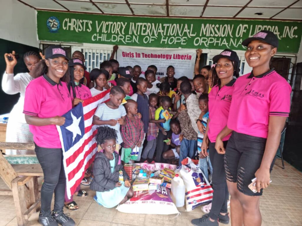 Girls In Tech Liberia Donate to an Orphanage Home